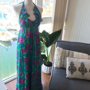 Betsy Johnson full length floral dress